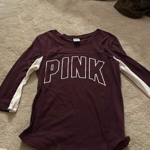 Pink half cut long sleeve